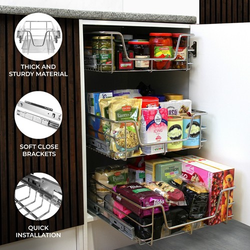 Pull out steel kitchen - kitchen, baskets
