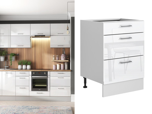 Kitchen drawer unit 600mm base - kitchen,