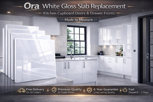 White gloss slab - white,